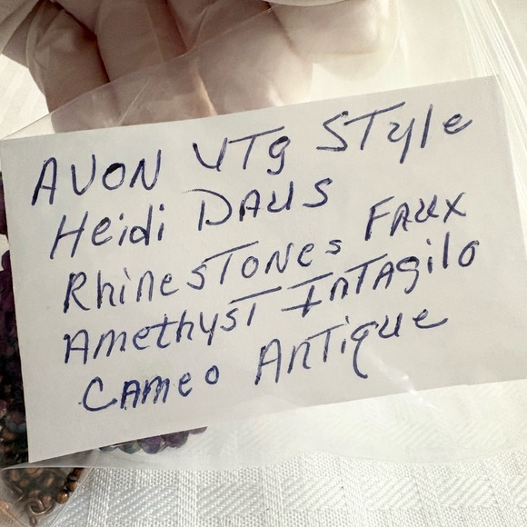 Avon Purple and Bronze Beaded Necklace - Picture 3 of 6